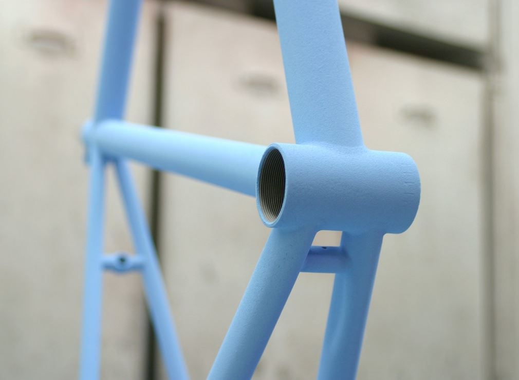 Superior Powder Coating Utah Bike Frame Light Blue